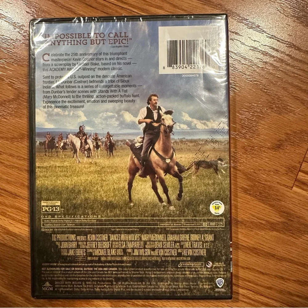 NEW Dances With Wolves DVD - Picture 2 of 2